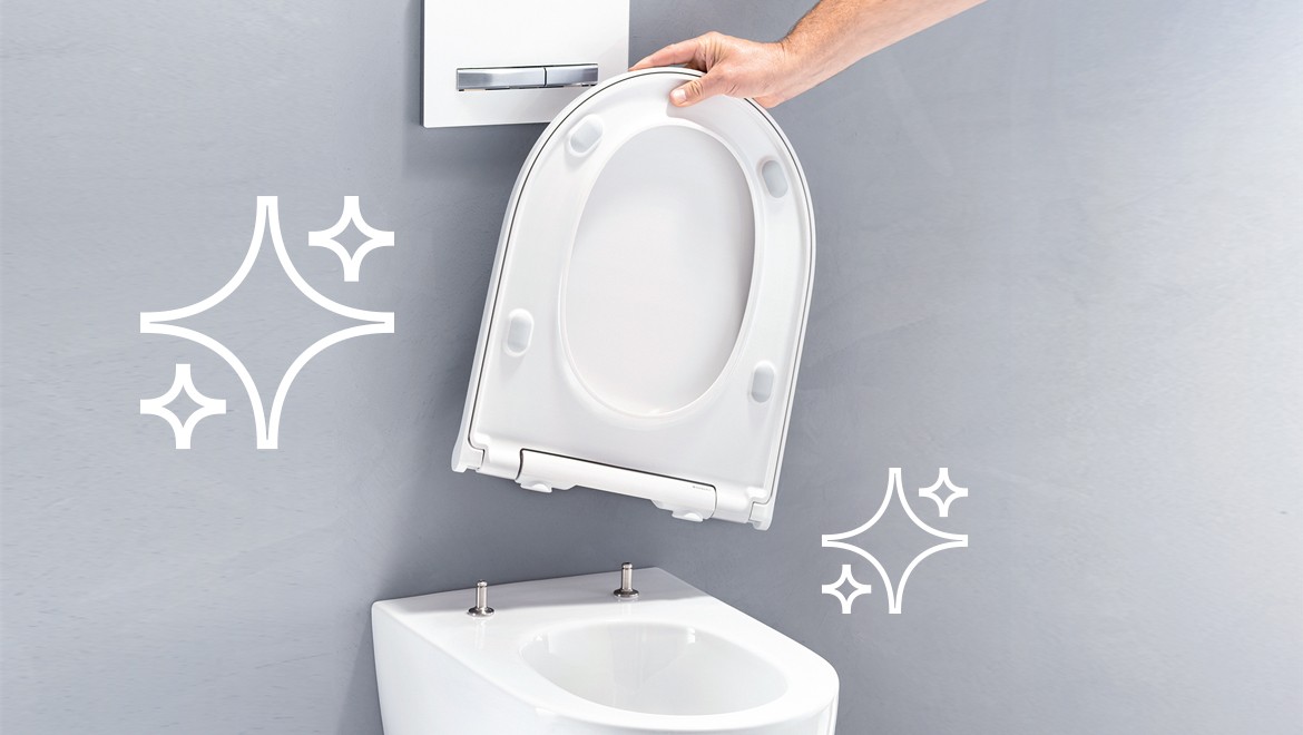 Geberit ONE WC: abnehmbarer Sitzdeckel Geberit ONE WC: abnehmbarer Sitzdeckel