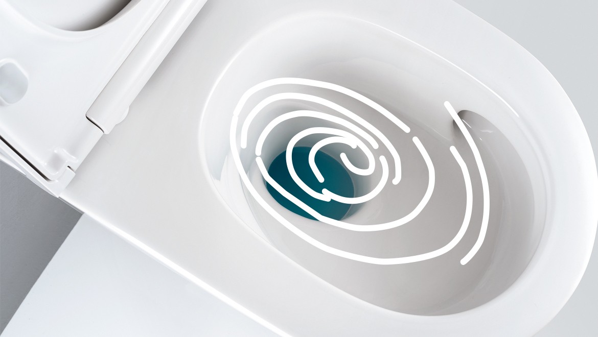 Geberit ONE WC: TurboFlush® Spültechnologie Geberit ONE WC: TurboFlush® Spültechnologie