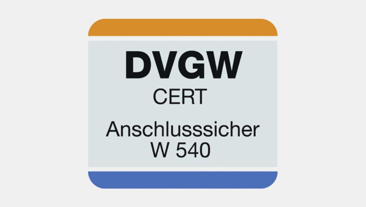 Logo DVGW CERT Abschlusssicher W 540