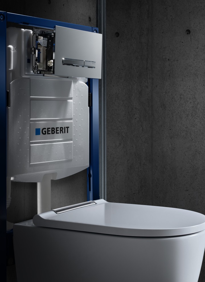 Geberit Sigma Unterputz-Spülkasten, ONE WC, DuoFresh Geruchsabsaugung, Betätigungsplatte Sigma50